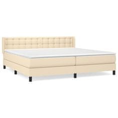 shumee Boxspring posteľ s matracom krémová 200x200 cm látka