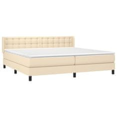 shumee Boxspring posteľ s matracom krémová 200x200 cm látka