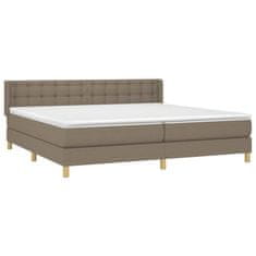 shumee Posteľný rám boxspring s matracom sivohned 160x200 cm látka