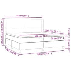 Petromila vidaXL Boxspring posteľ s matracom čierna 200x200 cm látka