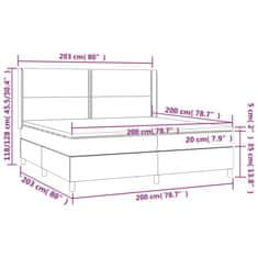 Petromila vidaXL Boxspring posteľ s matracom tmavohnedá 200x200 cm látka