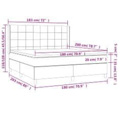 Petromila vidaXL Boxspring posteľ s matracom tmavosivá 180x200 cm látka