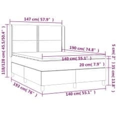 shumee Boxspring posteľ s matracom modrý 140x190 cm látka