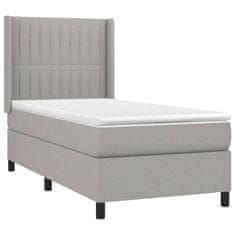 Petromila vidaXL Boxspring posteľ s matracom bledosivý 100x200 cm látka