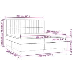 Petromila vidaXL Boxspring posteľ s matracom tmavosivá 200x200 cm látka