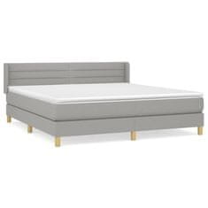 Petromila vidaXL Boxspring posteľ s matracom bledosivá 180x200 cm látka