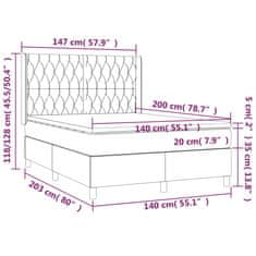 Petromila vidaXL Boxspring posteľ s matracom bledosivá 140x200 cm látka