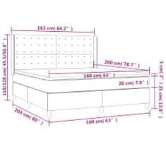 Petromila vidaXL Boxspring posteľ s matracom svetlosivá 100x200 cm látka