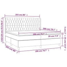 Petromila vidaXL Boxspring posteľ s matracom krémová 200x200 cm látka