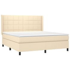 shumee Posteľný rám boxspring s matracom krémový 160x200 cm látka