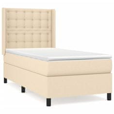 shumee Boxspring posteľ s matracom krémová 100x200 cm látka