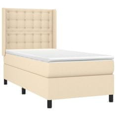 shumee Boxspring posteľ s matracom krémová 100x200 cm látka