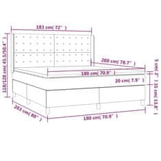 Petromila vidaXL Boxspring posteľ s matracom bledosivá 180x200 cm látka