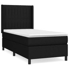 shumee Posteľný rám boxspring s matracom čierny 90x200 cm látka