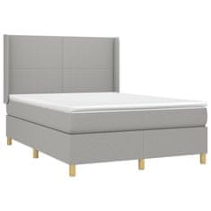 Petromila vidaXL Boxspring posteľ s matracom bledosivá 140x200 cm látka