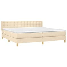 Petromila vidaXL Boxspring posteľ s matracom krémová 200x200 cm látka