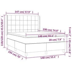 Petromila vidaXL Boxspring posteľ s matracom krémový 140x190 cm látka