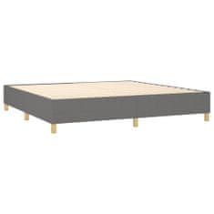 shumee Boxspring posteľ s matracom tmavosivá 200x200 cm látka