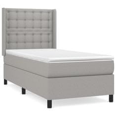 shumee Boxspring posteľ s matracom bledosivý 100x200 cm látka