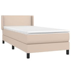 shumee Boxspring posteľ s matracom kapučínová 80x200 cm umelá koža