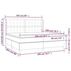 Petromila vidaXL Boxspring posteľ s matracom krémová 200x200 cm látka