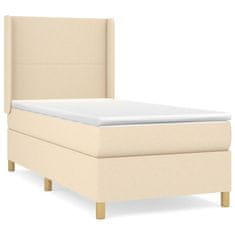 Petromila vidaXL Boxspring posteľ s matracom krémová 100x200 cm látka