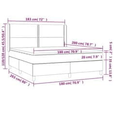 Petromila vidaXL Boxspring posteľ s matracom tmavohnedá 180x200 cm látka