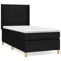 Petromila vidaXL Boxspring posteľ s matracom čierna 100x200 cm látka