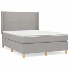 Petromila vidaXL Boxspring posteľ s matracom bledosivý 140x190 cm látka