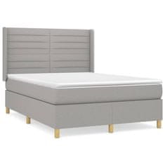 Petromila vidaXL Boxspring posteľ s matracom bledosivý 140x190 cm látka