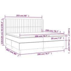 Petromila vidaXL Boxspring posteľ s matracom krémová 200x200 cm látka