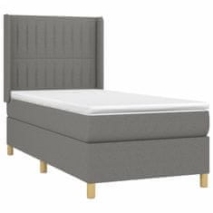 Petromila vidaXL Boxspring posteľ s matracom tmavosivá 100x200 cm látka