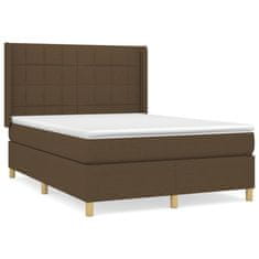 Petromila vidaXL Boxspring posteľ s matracom tmavohnedá 140x190 cm látka