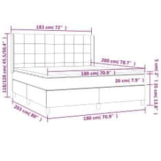 Petromila vidaXL Boxspring posteľ s matracom bledosivá 180x200 cm látka