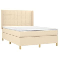 Petromila vidaXL Boxspring posteľ s matracom krémový 140x190 cm látka