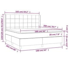 Petromila vidaXL Boxspring posteľ s matracom svetlosivá 100x200 cm látka