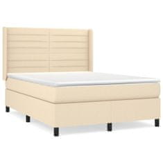 Petromila vidaXL Boxspring posteľ s matracom krémový 140x190 cm látka