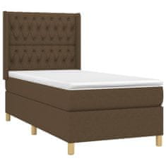 Petromila vidaXL Boxspring posteľ s matracom tmavohnedá 90x190 cm látka