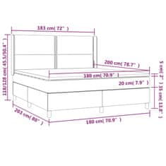 Petromila vidaXL Boxspring posteľ s matracom bledosivá 180x200 cm látka