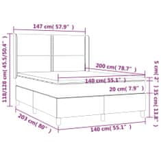 Petromila vidaXL Boxspring posteľ s matracom tmavohnedá 140x200 cm látka