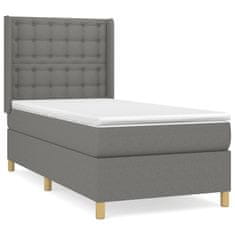 Petromila vidaXL Boxspring posteľ s matracom tmavosivá 100x200 cm látka