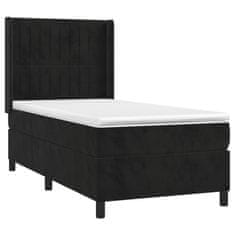 shumee Posteľný rám boxspring s matracom čierny 90x190 cm zamat