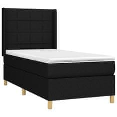 shumee Posteľný rám boxspring s matracom čierny 80x200 cm látka