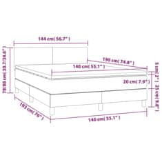 Petromila vidaXL Boxspring posteľ s matracom krémový 140x190 cm látka