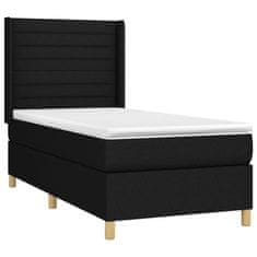 Petromila vidaXL Boxspring posteľ s matracom čierna 100x200 cm látka