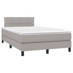 Petromila vidaXL Boxspring posteľ s matracom bledosivá 120x190 cm látka