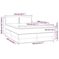 shumee Boxspring posteľ s matracom čierna 140x200 cm umelá koža