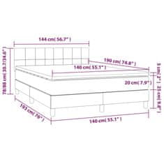 Petromila vidaXL Boxspring posteľ s matracom krémový 140x190 cm látka