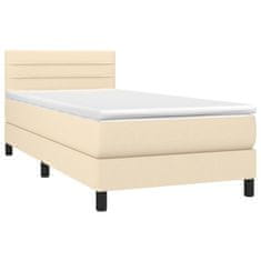 shumee Boxspring posteľ s matracom krémová 100x200 cm látka