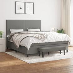 Petromila vidaXL Boxspring posteľ s matracom tmavosivá 160x200 cm látka